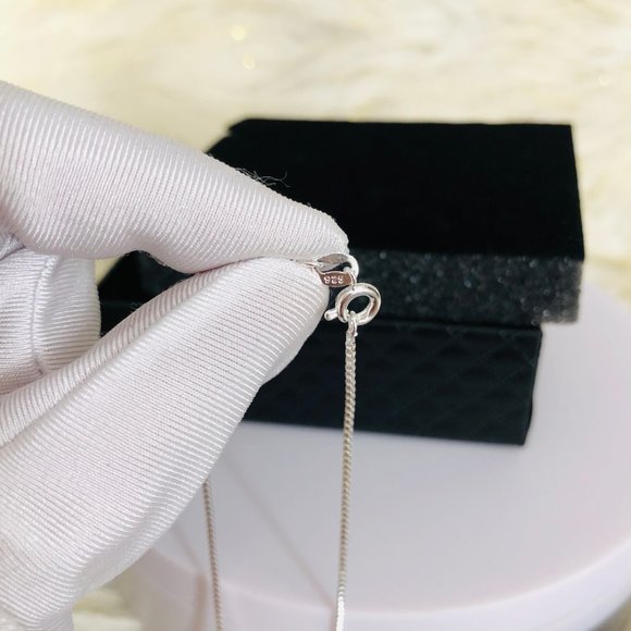 Solid 925Sterling Silver Pearl Necklace - Picture 6 of 15